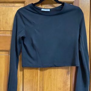 Zara gray crop long sleeve